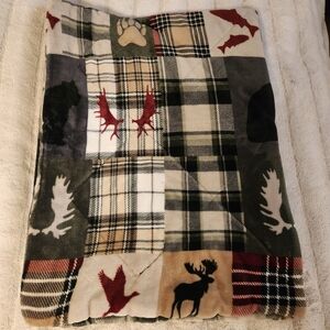 Coleman Plaid and Animal Print Blanket